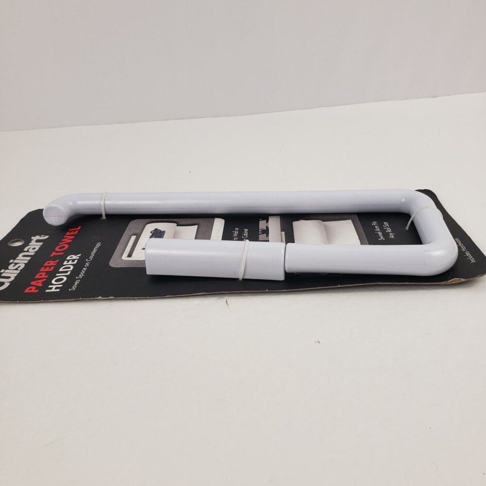 Cuisinart Paper Towel Holder Swivel Under Cabinet or Wall Mount White Organizer - Picture 9 of 9